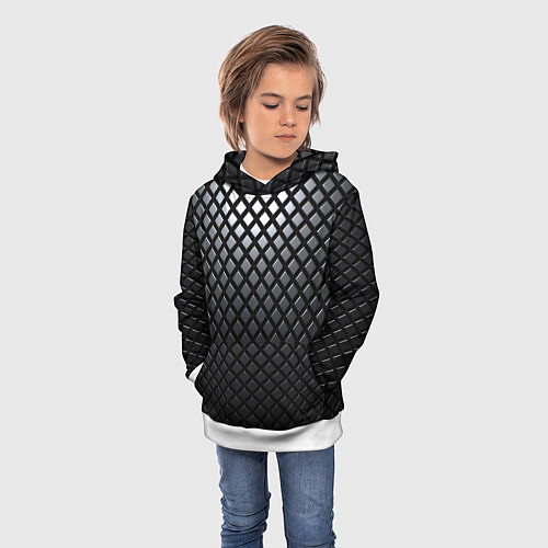 Детская толстовка Доспехи из карбона / 3D-Белый – фото 3