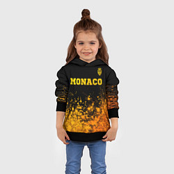 Толстовка-худи детская Monaco - gold gradient посередине, цвет: 3D-черный — фото 2