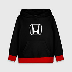 Толстовка-худи детская Honda white logo, цвет: 3D-красный