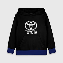 Толстовка-худи детская Toyota white logo, цвет: 3D-синий