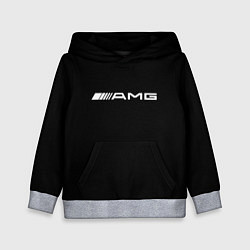 Толстовка-худи детская Amg logo white, цвет: 3D-меланж