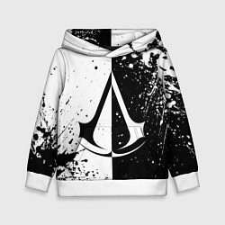 Толстовка-худи детская Assasins Creed - black and white, цвет: 3D-белый