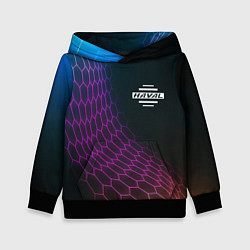 Толстовка-худи детская Haval neon hexagon, цвет: 3D-черный