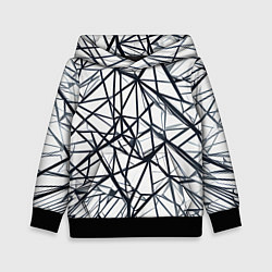 Детская толстовка Чёрные хаотичные линии на белом фоне
