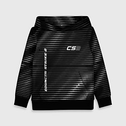 Толстовка-худи детская Counter Strike 2 metal game lines, цвет: 3D-черный