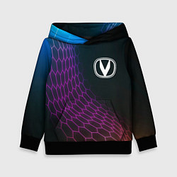 Толстовка-худи детская Changan neon hexagon, цвет: 3D-черный