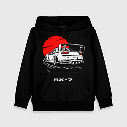 Толстовка-худи детская Mazda RX-7, цвет: 3D-черный