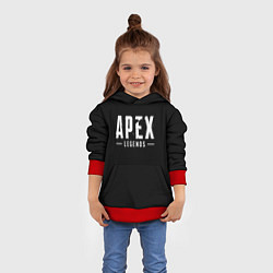 Толстовка-худи детская Apex legends logo, цвет: 3D-красный — фото 2