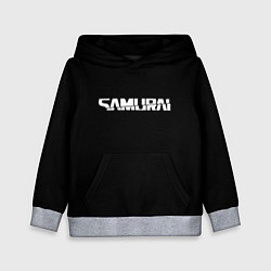 Толстовка-худи детская Samurai logo white, цвет: 3D-меланж
