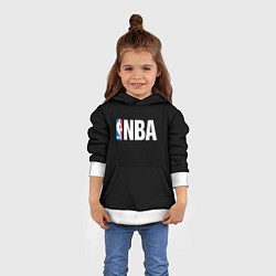 Толстовка-худи детская NBA logo sport, цвет: 3D-белый — фото 2