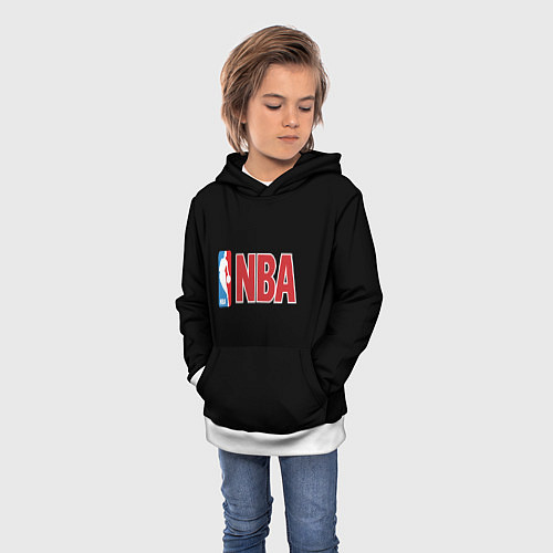 Детская толстовка NBA logo / 3D-Белый – фото 3