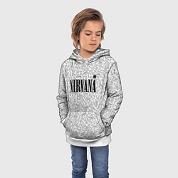 Толстовка-худи детская Нирвана рок атрибутика, цвет: 3D-белый — фото 2