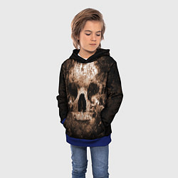 Толстовка-худи детская Wood skull, цвет: 3D-синий — фото 2