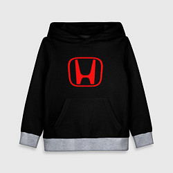 Толстовка-худи детская Honda red logo auto, цвет: 3D-меланж