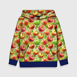 Детская толстовка Натуральные яблоки паттерн