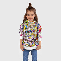 Толстовка-худи детская Right now NewJeans and Takashi Murakami, цвет: 3D-белый — фото 2