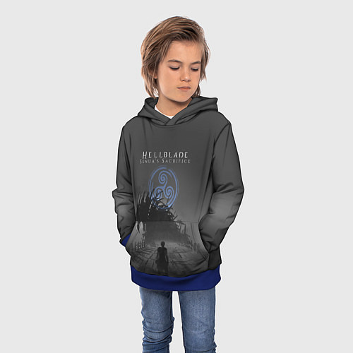 Детская толстовка Hellblade - Sign / 3D-Синий – фото 3