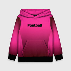 Толстовка-худи детская Бордовый градиентный фон, цвет: 3D-черный