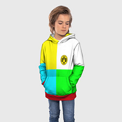 Толстовка-худи детская Borussia color cport, цвет: 3D-красный — фото 2