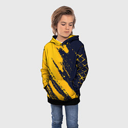 Толстовка-худи детская Абстрактный узор с концепцией, цвет: 3D-черный — фото 2