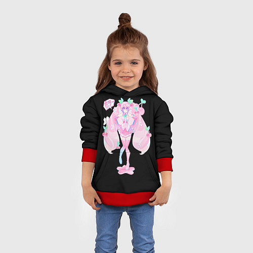 Детская толстовка Хацуне Мику: Аниме / 3D-Красный – фото 4