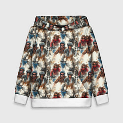 Детская толстовка Акварель -мотогонщики