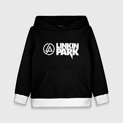 Толстовка-худи детская Linkin park logo rock music, цвет: 3D-белый