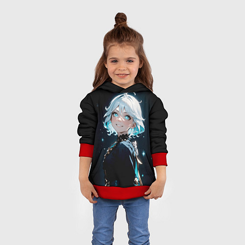 Детская толстовка Furina - Genshin impact / 3D-Красный – фото 4
