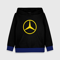 Толстовка-худи детская Mercedes logo yello, цвет: 3D-синий