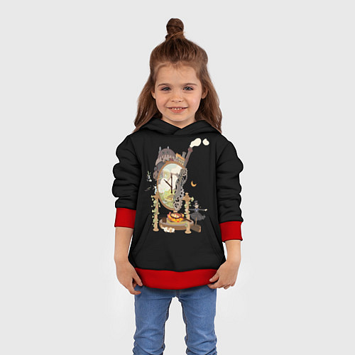 Детская толстовка Ходячий замок: Studio Ghibli / 3D-Красный – фото 4