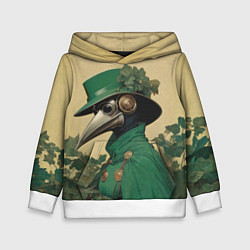 Толстовка-худи детская Женщина чумной доктор, цвет: 3D-белый