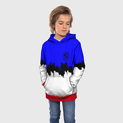 Толстовка-худи детская BMW sport texture, цвет: 3D-красный — фото 2