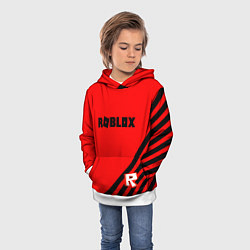 Толстовка-худи детская Roblox geometry game, цвет: 3D-белый — фото 2