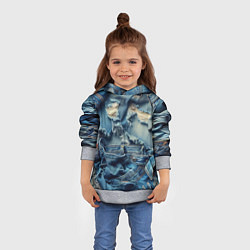 Толстовка-худи детская Denim rags - fashion trend, цвет: 3D-меланж — фото 2