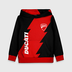 Толстовка-худи детская Ducati - logo, цвет: 3D-красный