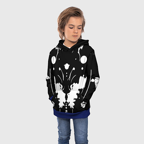 Детская толстовка Тест Роршаха - психоделика / 3D-Синий – фото 3