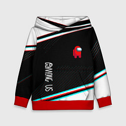 Детская толстовка Among us geometry steel