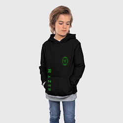 Толстовка-худи детская Razer brend game, цвет: 3D-меланж — фото 2