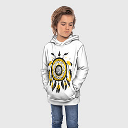 Толстовка-худи детская Желтый ловец снов, цвет: 3D-белый — фото 2