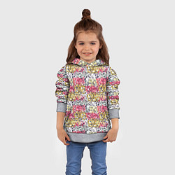 Толстовка-худи детская Граффити с узорами, цвет: 3D-меланж — фото 2