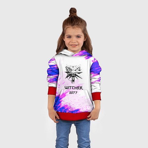 Детская толстовка The Witcher colors neon / 3D-Красный – фото 4