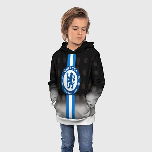 Детская толстовка Chelsea fc sport geometry / 3D-Белый – фото 3