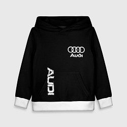 Толстовка-худи детская AUDI sport white, цвет: 3D-белый