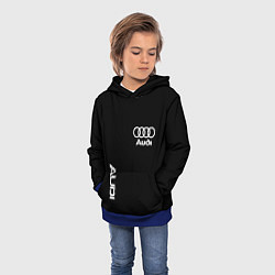 Толстовка-худи детская AUDI sport white, цвет: 3D-синий — фото 2