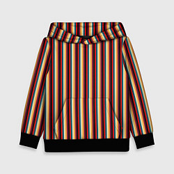 Детская толстовка Жёлтый красный и бирюзовый в сочетании полосы