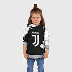 Толстовка-худи детская Juventus fc краски, цвет: 3D-меланж — фото 2