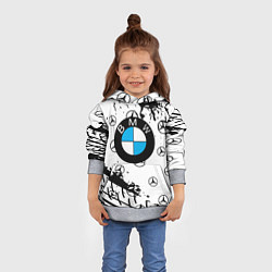 Толстовка-худи детская BMW x Mercedes краски, цвет: 3D-меланж — фото 2