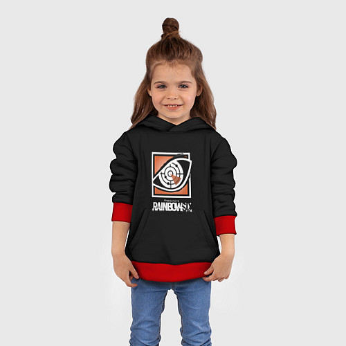 Детская толстовка Rainbow six logo ubisoft favorite / 3D-Красный – фото 4