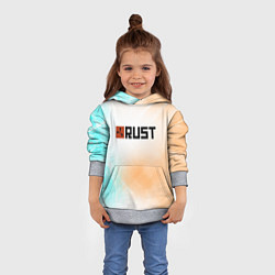 Толстовка-худи детская RUST gradient, цвет: 3D-меланж — фото 2