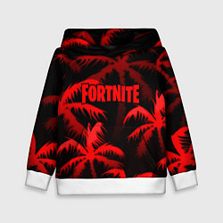 Толстовка-худи детская Fortnite tropic red, цвет: 3D-белый